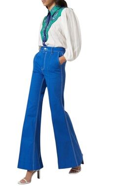 Zimmermann High Tide High-rise Flared Jeans